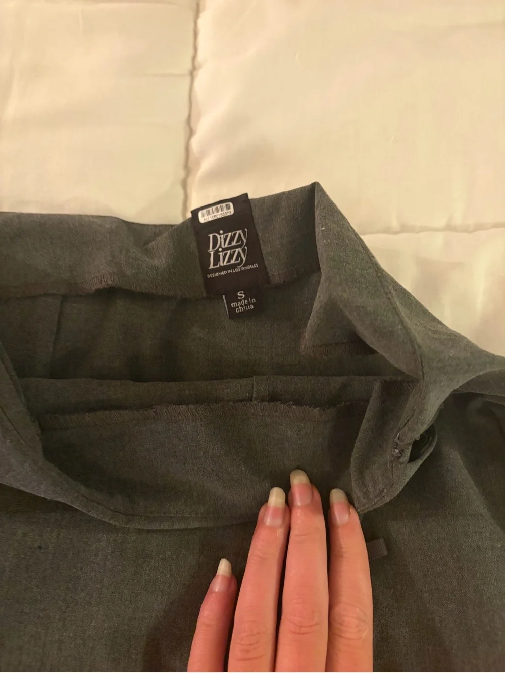Women's Dark Gray Wrap Skort with Bow Accent